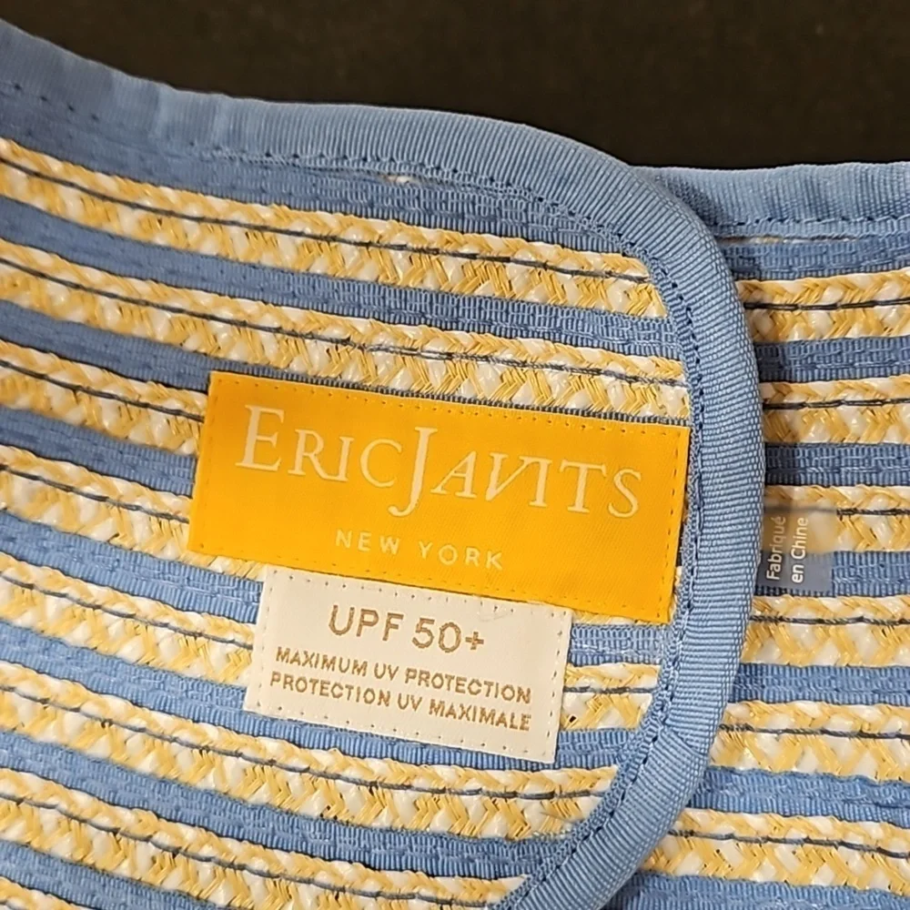 💕ERIC JAVITS💕 Brooke Packable Squishee Visor ~ UPF50+ Blue Mix One Size NWT - Picture 12 of 14